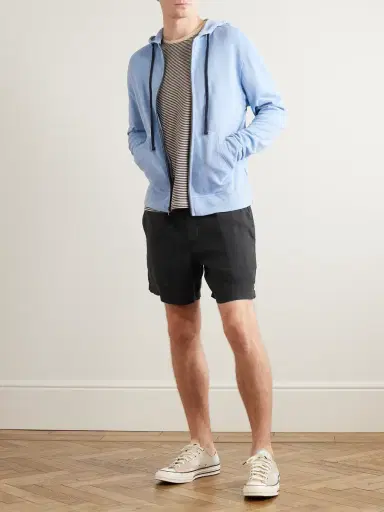 James Perse Straight-Leg Garment-Dyed Linen Drawstring Shorts - Men | Thumbnail 2 James Perse Straight-Leg Garment-Dyed Linen Drawstring Shorts - Men | Thumbnail 2