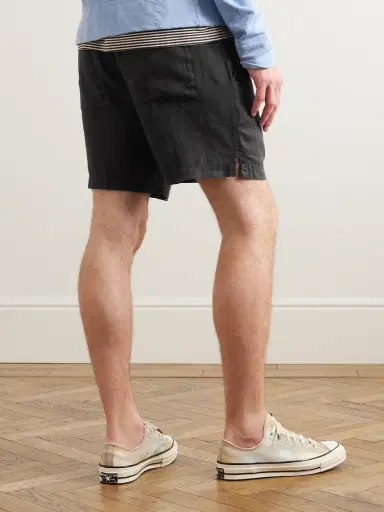 James Perse Straight-Leg Garment-Dyed Linen Drawstring Shorts - Men | Thumbnail 3 James Perse Straight-Leg Garment-Dyed Linen Drawstring Shorts - Men | Thumbnail 3