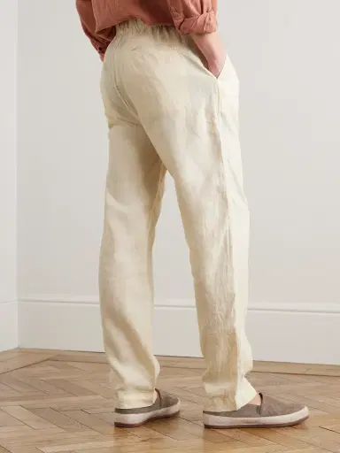 Hartford Joggy Straight-Leg Linen Drawstring Trousers - Men | Thumbnail 4