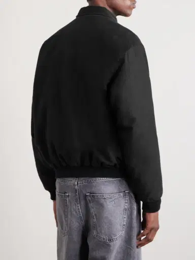 A.PRESSE Cotton and Silk-Blend Moleskin Bomber Jacket - Men | Thumbnail 4