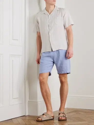 Hartford Palmito Mc Pat Convertible-Collar Linen Shirt - Men | Thumbnail 2