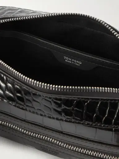 Tom Ford Croc-Effect Leather Wash Bag - Men | Thumbnail 4 Tom Ford Croc-Effect Leather Wash Bag - Men | Thumbnail 4