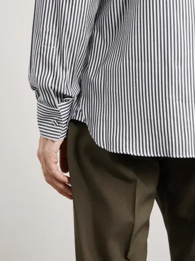 Tom Ford Striped Cotton and Silk-Blend Poplin Shirt - Men | Thumbnail 6 Tom Ford Striped Cotton and Silk-Blend Poplin Shirt - Men | Thumbnail 6