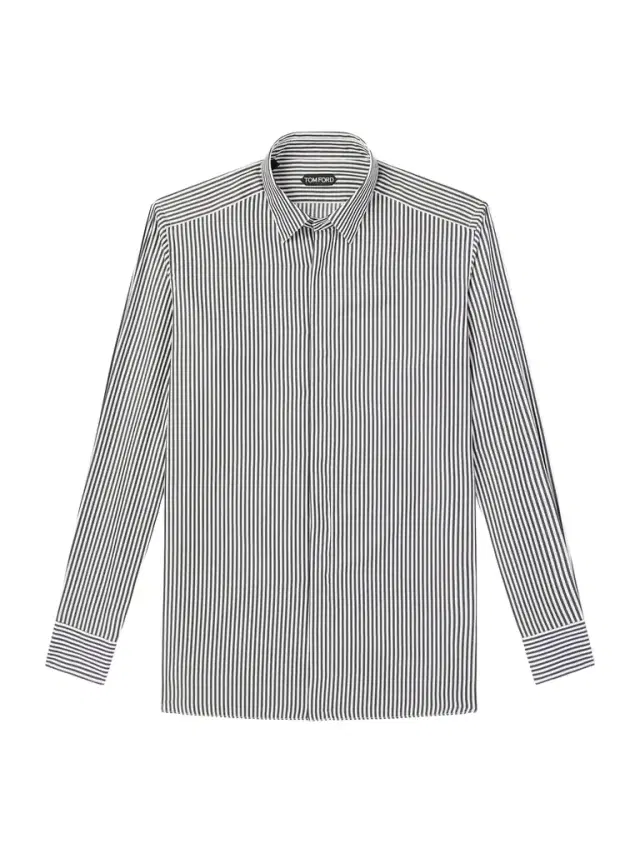 Striped Cotton and Silk-Blend Poplin Shirt - Men