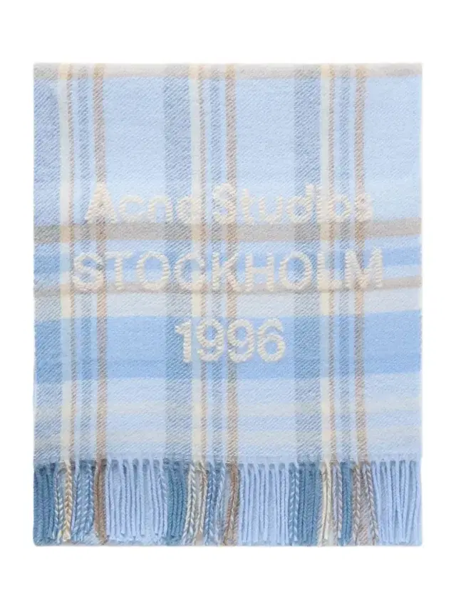 1996 Fringed Checked Wool-Blend Scarf - Men