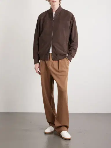 Loro Piana Ivy Padded Suede Bomber Jacket - Men | Thumbnail 2