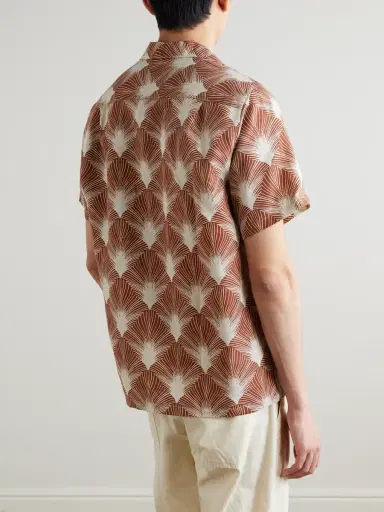 Portuguese Flannel Feathers Printed Linen and Cotton-Blend Shirt - Men | Thumbnail 3 Portuguese Flannel Feathers Printed Linen and Cotton-Blend Shirt - Men | Thumbnail 3