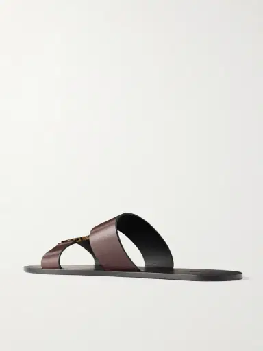 Saint Laurent Babylone Logo-Embellished Leather Sandals - Men | Thumbnail 3 Saint Laurent Babylone Logo-Embellished Leather Sandals - Men | Thumbnail 3