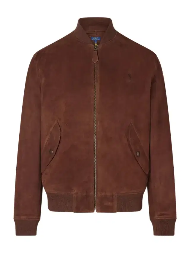 Logo-Embroidered Suede Bomber Jacket - Men