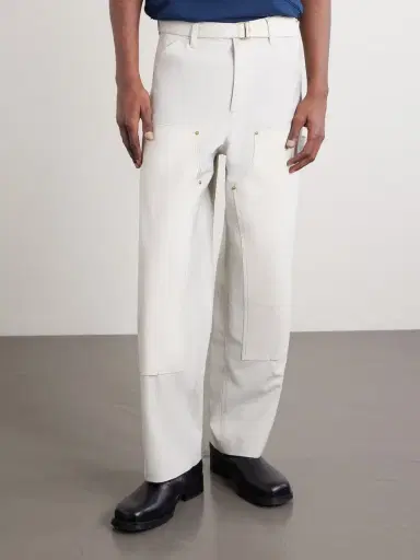 Sacai Carhartt WIP Duck Wide-Leg Belted Grain de Poudre and Cotton-Canvas Trousers - Men | Thumbnail 3 Sacai Carhartt WIP Duck Wide-Leg Belted Grain de Poudre and Cotton-Canvas Trousers - Men | Thumbnail 3