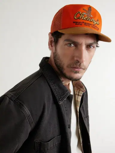 Cherry Los Angeles Outfitter Embroidered Twill and Mesh Trucker Cap - Men | Thumbnail 3