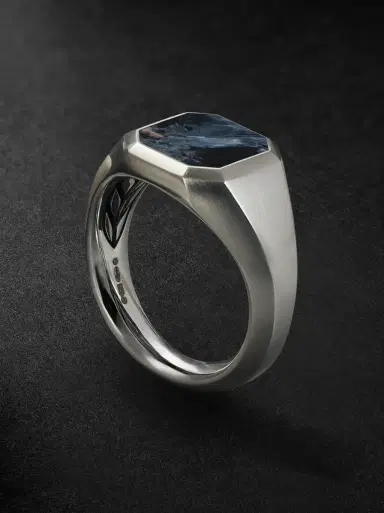 David Yurman Streamline® Sterling Silver Pietersite Signet Ring - Men | Thumbnail 1 David Yurman Streamline® Sterling Silver Pietersite Signet Ring - Men | Thumbnail 1