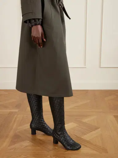 Bottega Veneta Atomic Intrecciato Leather Knee Boots | Thumbnail 2 Bottega Veneta Atomic Intrecciato Leather Knee Boots | Thumbnail 2