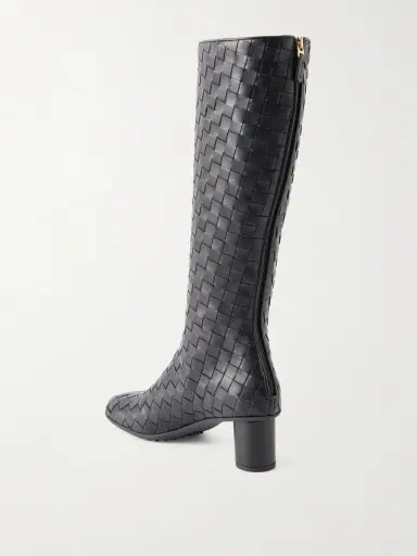 Bottega Veneta Atomic Intrecciato Leather Knee Boots | Thumbnail 3 Bottega Veneta Atomic Intrecciato Leather Knee Boots | Thumbnail 3