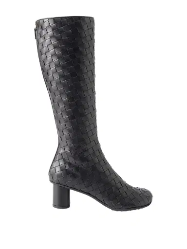 Bottega Veneta Atomic Intrecciato Leather Knee Boots | Thumbnail 1 Bottega Veneta Atomic Intrecciato Leather Knee Boots | Thumbnail 1