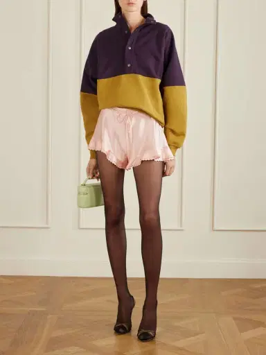 Saint Laurent Scalloped Silk-satin Shorts | Thumbnail 2 Saint Laurent Scalloped Silk-satin Shorts | Thumbnail 2