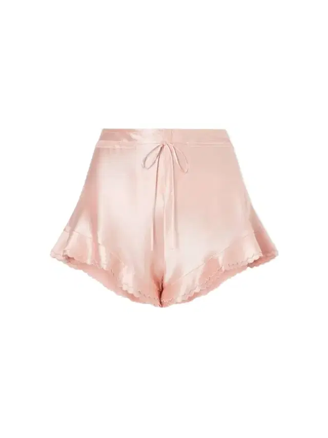 Scalloped Silk-satin Shorts