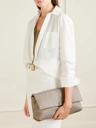 Brunello Cucinelli Puffy Raffia Clutch | Thumbnail 2 Brunello Cucinelli Puffy Raffia Clutch | Thumbnail 2