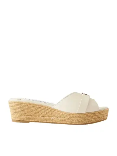 Jimmy Choo Leda Logo-embellished Leather Platform Espadrilles | Thumbnail 1 Jimmy Choo Leda Logo-embellished Leather Platform Espadrilles | Thumbnail 1