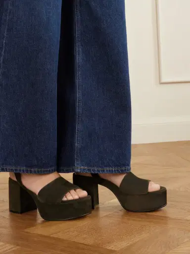 Gianvito Rossi Carol 35 Suede Platform Sandals | Thumbnail 2 Gianvito Rossi Carol 35 Suede Platform Sandals | Thumbnail 2