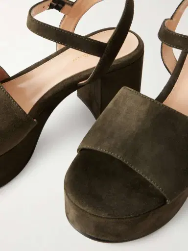 Gianvito Rossi Carol 35 Suede Platform Sandals | Thumbnail 5 Gianvito Rossi Carol 35 Suede Platform Sandals | Thumbnail 5