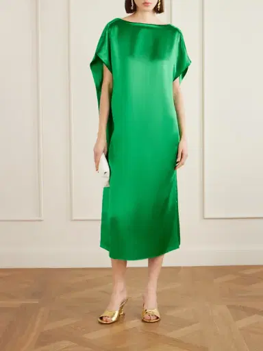 Dries Van Noten Silk-satin Midi Dress | Thumbnail 2 Dries Van Noten Silk-satin Midi Dress | Thumbnail 2