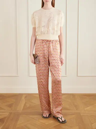 Dries Van Noten Printed Silk-satin Wide-leg Pants | Thumbnail 2 Dries Van Noten Printed Silk-satin Wide-leg Pants | Thumbnail 2