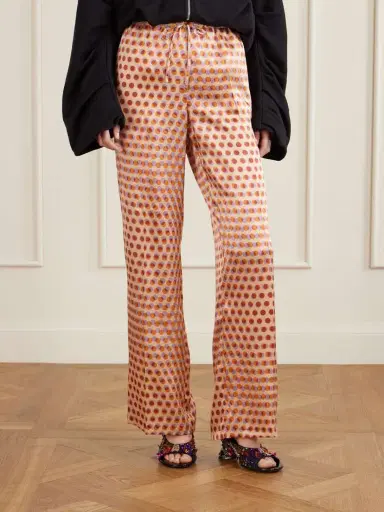 Dries Van Noten Printed Silk-satin Wide-leg Pants | Thumbnail 3 Dries Van Noten Printed Silk-satin Wide-leg Pants | Thumbnail 3