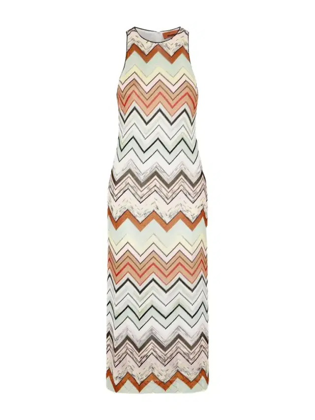 Missoni Striped Crochet-knit Midi Dress