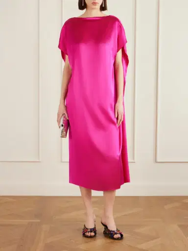 Dries Van Noten Silk-satin Midi Dress | Thumbnail 2