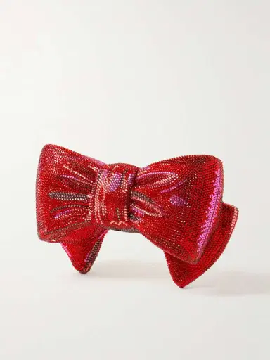Judith Leiber Couture Bow Just For You Crystal-embellished Gold-tone Clutch | Thumbnail 4 Judith Leiber Couture Bow Just For You Crystal-embellished Gold-tone Clutch | Thumbnail 4