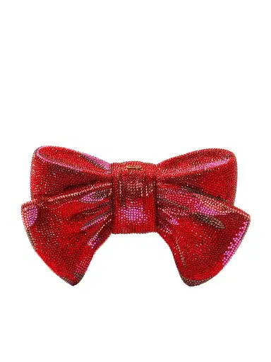 Judith Leiber Couture Bow Just For You Crystal-embellished Gold-tone Clutch | Thumbnail 1 Judith Leiber Couture Bow Just For You Crystal-embellished Gold-tone Clutch | Thumbnail 1