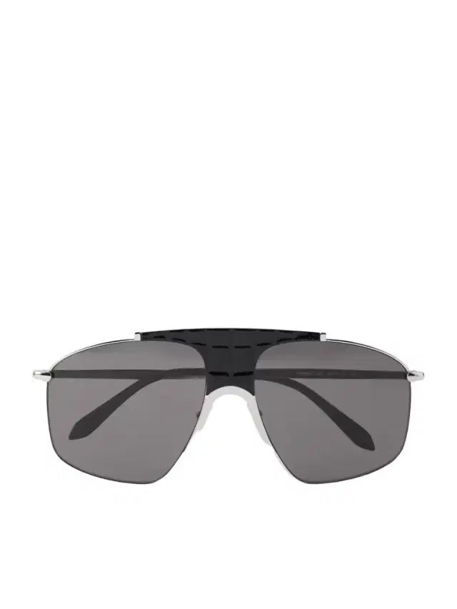 Alaïa Aviator-style Silver-tone And Acetate Sunglasses