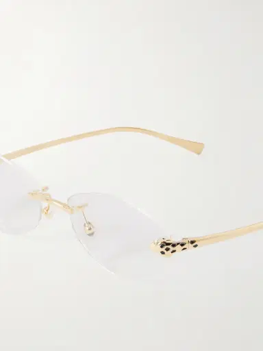Cartier Eyewear Panthère De Cartier Hexagon-frame Gold-tone Optical Glasses | Thumbnail 5