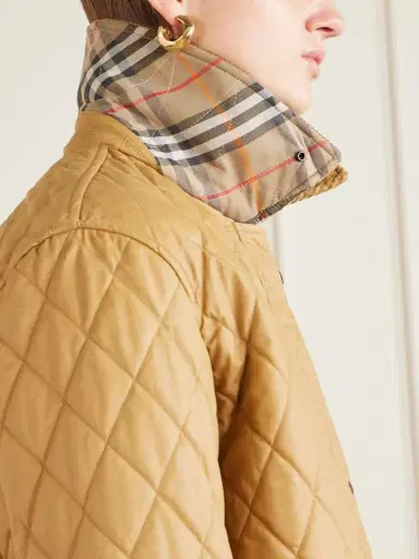 Burberry Cropped Shearling-trimmed Coated-cotton Jacket | Thumbnail 5 Burberry Cropped Shearling-trimmed Coated-cotton Jacket | Thumbnail 5