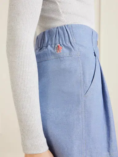 Moncler Grenoble Pleated Cotton-chambray Shorts | Thumbnail 5 Moncler Grenoble Pleated Cotton-chambray Shorts | Thumbnail 5