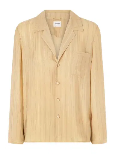 Saint Laurent Striped Silk-jacquard Shirt | Thumbnail 1 Saint Laurent Striped Silk-jacquard Shirt | Thumbnail 1