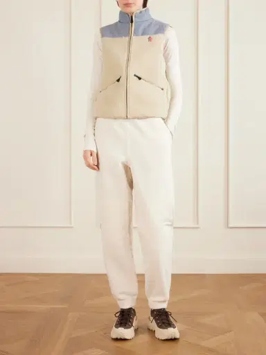 Moncler Grenoble Embroidered Cotton-blend And Shell-trimmed Plush Vest | Thumbnail 2