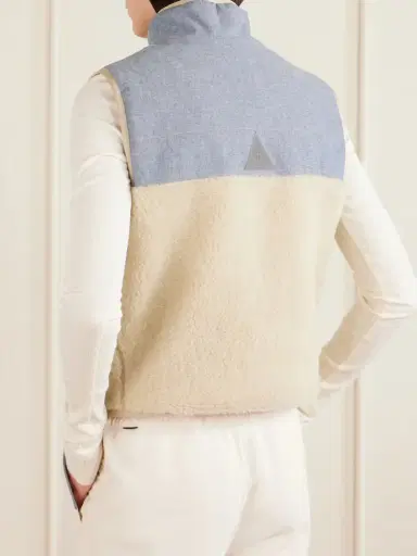 Moncler Grenoble Embroidered Cotton-blend And Shell-trimmed Plush Vest | Thumbnail 3