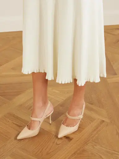 Manolo Blahnik Campari 90 Suede Slingback Pumps | Thumbnail 2 Manolo Blahnik Campari 90 Suede Slingback Pumps | Thumbnail 2
