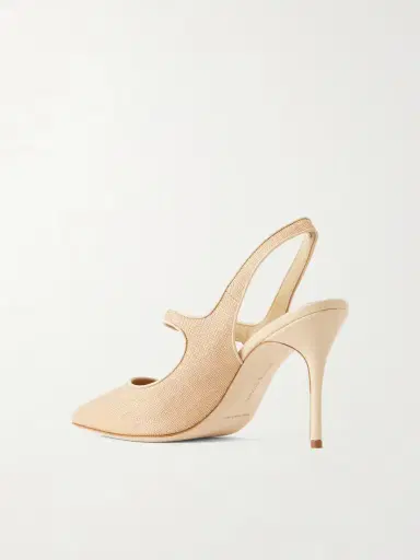 Manolo Blahnik Campari 90 Suede Slingback Pumps | Thumbnail 3 Manolo Blahnik Campari 90 Suede Slingback Pumps | Thumbnail 3