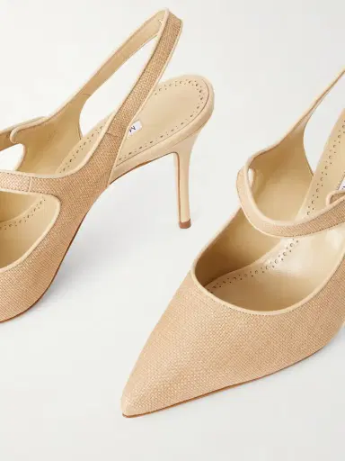 Manolo Blahnik Campari 90 Suede Slingback Pumps | Thumbnail 5 Manolo Blahnik Campari 90 Suede Slingback Pumps | Thumbnail 5