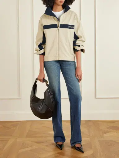 Saint Laurent Mombasa Paneled Leather Shoulder Bag | Thumbnail 3 Saint Laurent Mombasa Paneled Leather Shoulder Bag | Thumbnail 3
