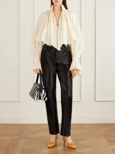 Khaite Callum Calf Hair Straight-leg Pants | Thumbnail 2