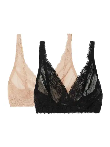 Commando Double Take Set Of Two Stretch-lace Soft-cup Bras | Thumbnail 1 Commando Double Take Set Of Two Stretch-lace Soft-cup Bras | Thumbnail 1