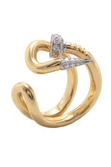 DAVID WEBB Diamond Bent Nail Ring 1 | Thumbnail 1
