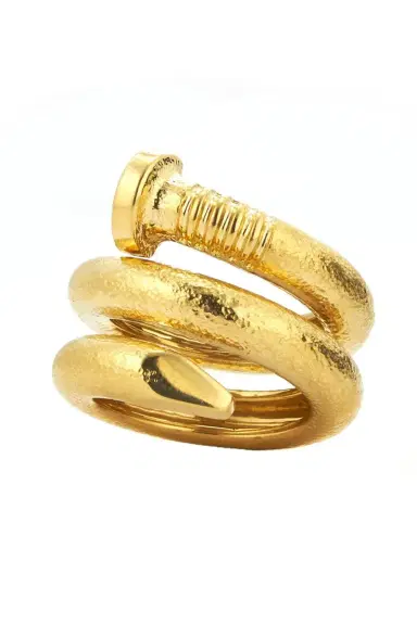 DAVID WEBB Hammered Nail Ring | Thumbnail 1 DAVID WEBB Hammered Nail Ring | Thumbnail 1