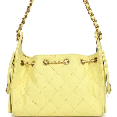 Chanel Chanel Mini 25 Hobo Bag Light Yellow Caviar Antique Gold Hardware | Thumbnail 5 Chanel Chanel Mini 25 Hobo Bag Light Yellow Caviar Antique Gold Hardware | Thumbnail 5