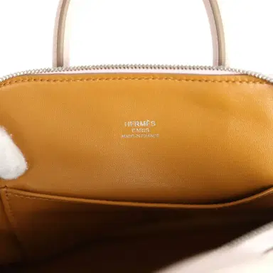 HERMÈS Hermes 1923 Bolide Mini Mauve Pale Verso Evercolor Palladium Hardware | Thumbnail 8