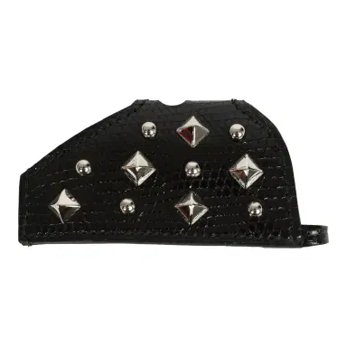 HERMÈS Hermes Rodeo Rock Bag Charm PM Black Shiny Varaus Niloticus Lizard and Milo Lambskin Palladium Hardware | Thumbnail 4 HERMÈS Hermes Rodeo Rock Bag Charm PM Black Shiny Varaus Niloticus Lizard and Milo Lambskin Palladium Hardware | Thumbnail 4